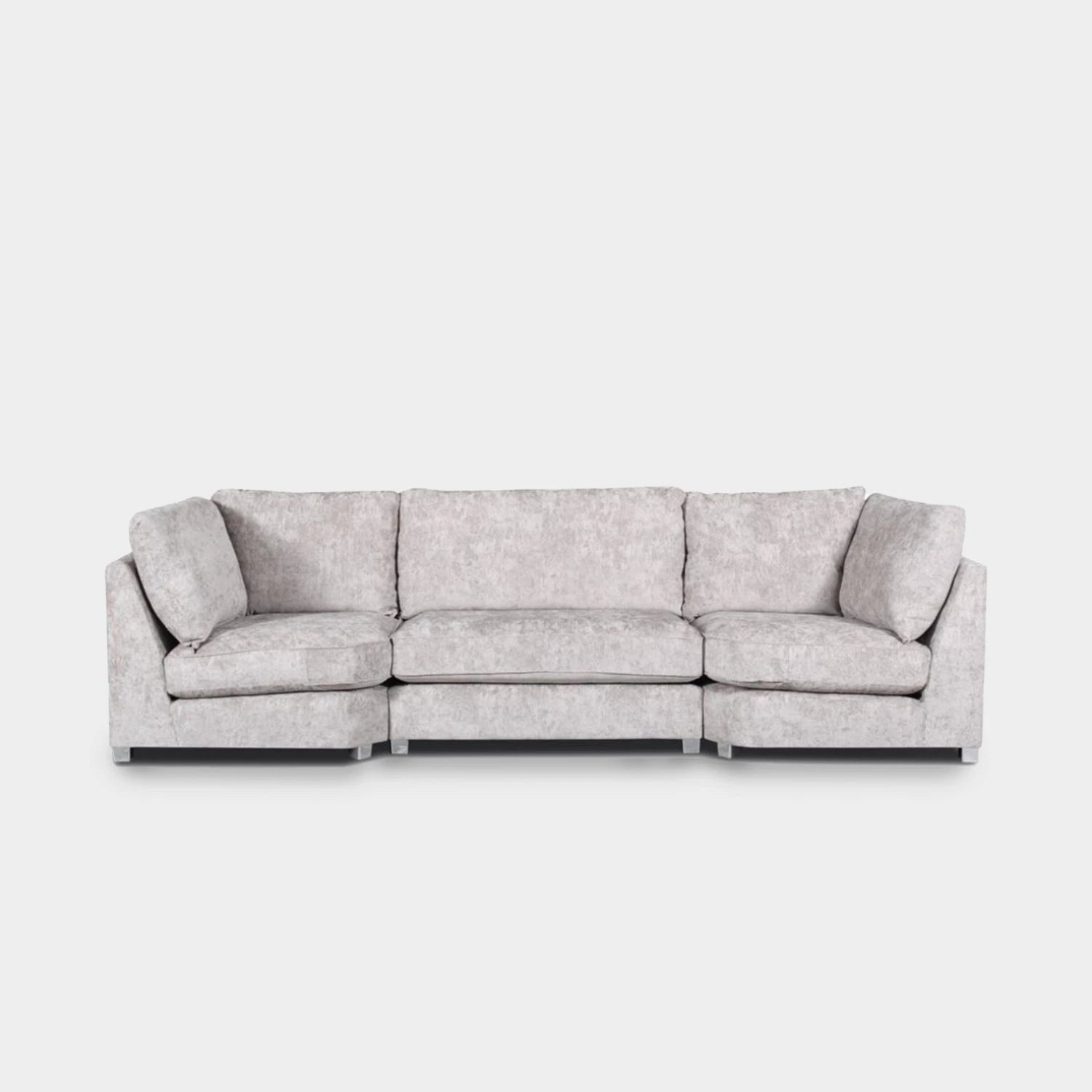 Bishop U Shape Corner Sofa Truffle with Footstool Large Fabric Sofa Suite