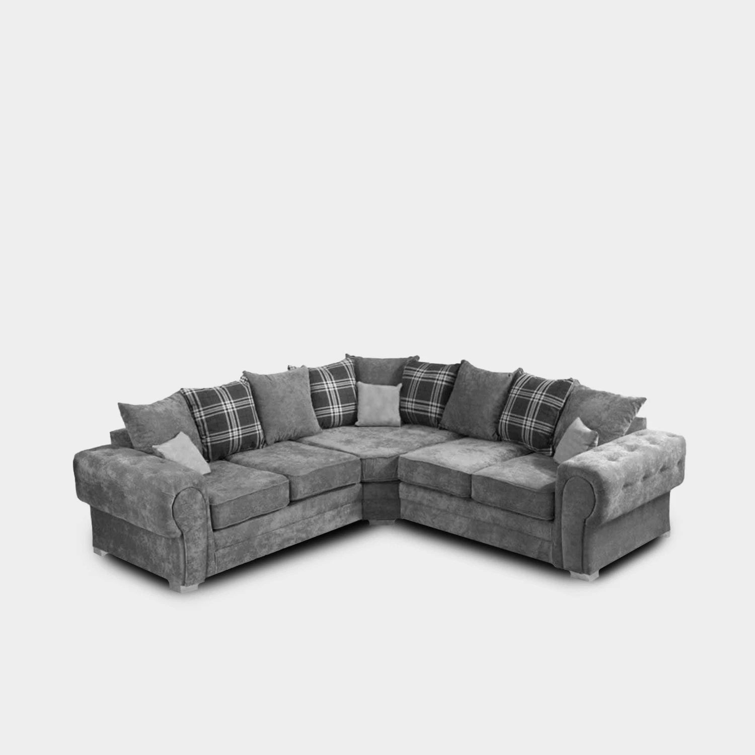 Verona Scatter Back Grey Sofa Collection,Modern Fabric Sofa Set Multiple Options