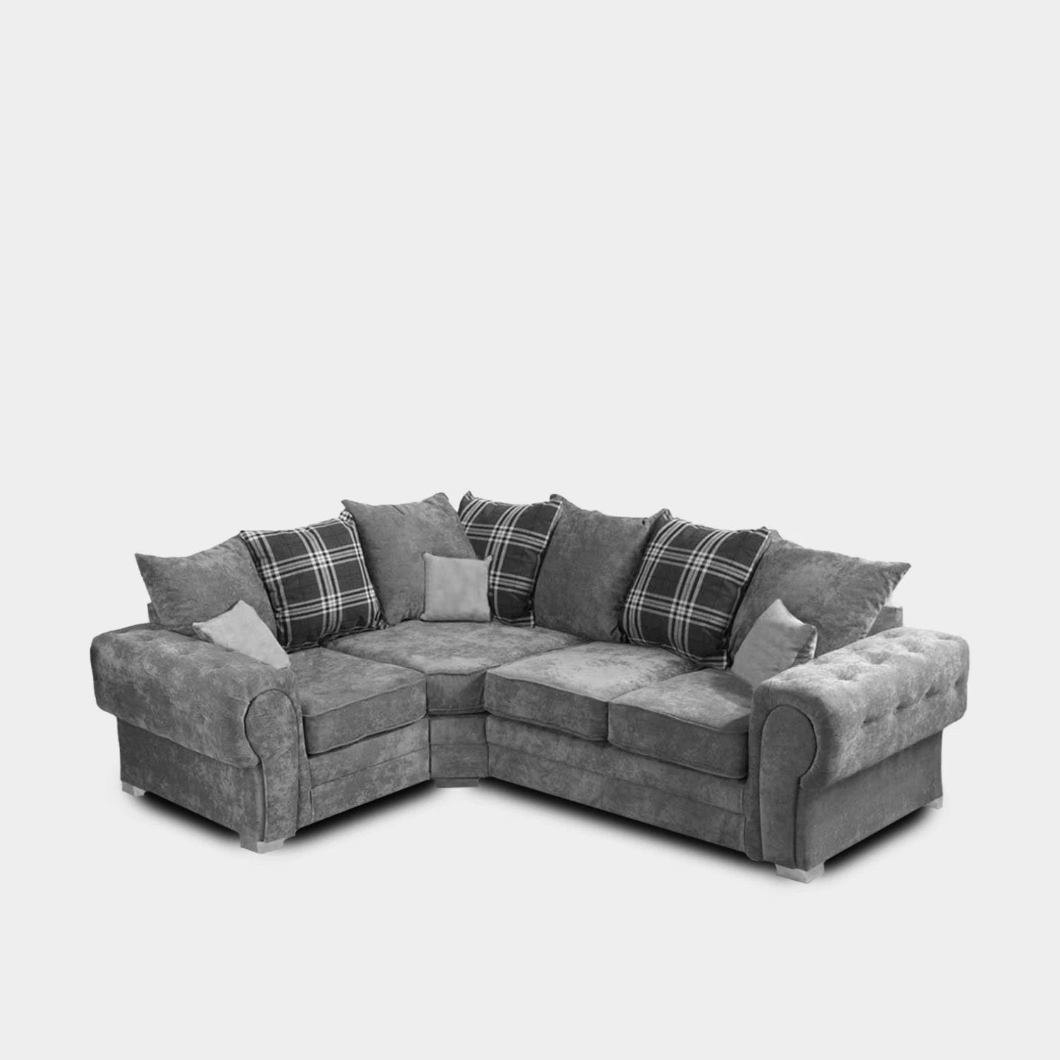 Verona Scatter Back Grey Sofa Collection,Modern Fabric Sofa Set Multiple Options