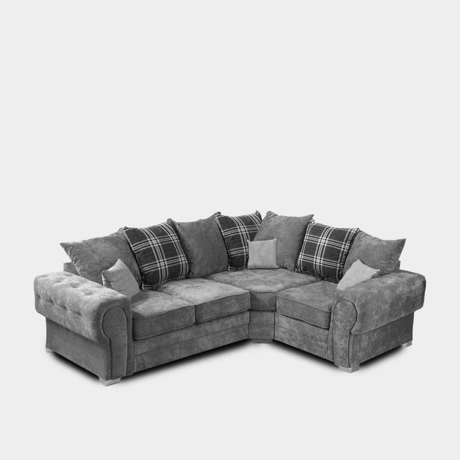 Verona Scatter Back Grey Sofa Collection,Modern Fabric Sofa Set Multiple Options